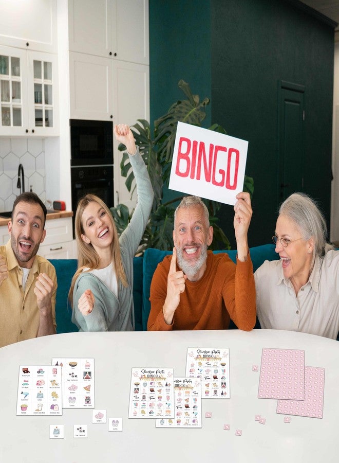 KFNER Slumber Party Bingo Games - Girls Sleepover Party Bingo Card - 24 Players Bingo Game Set for Adult Family Friends - Pajama Party Activities - Bridal Shower Party Favors Supplies -C04 - Image 4
